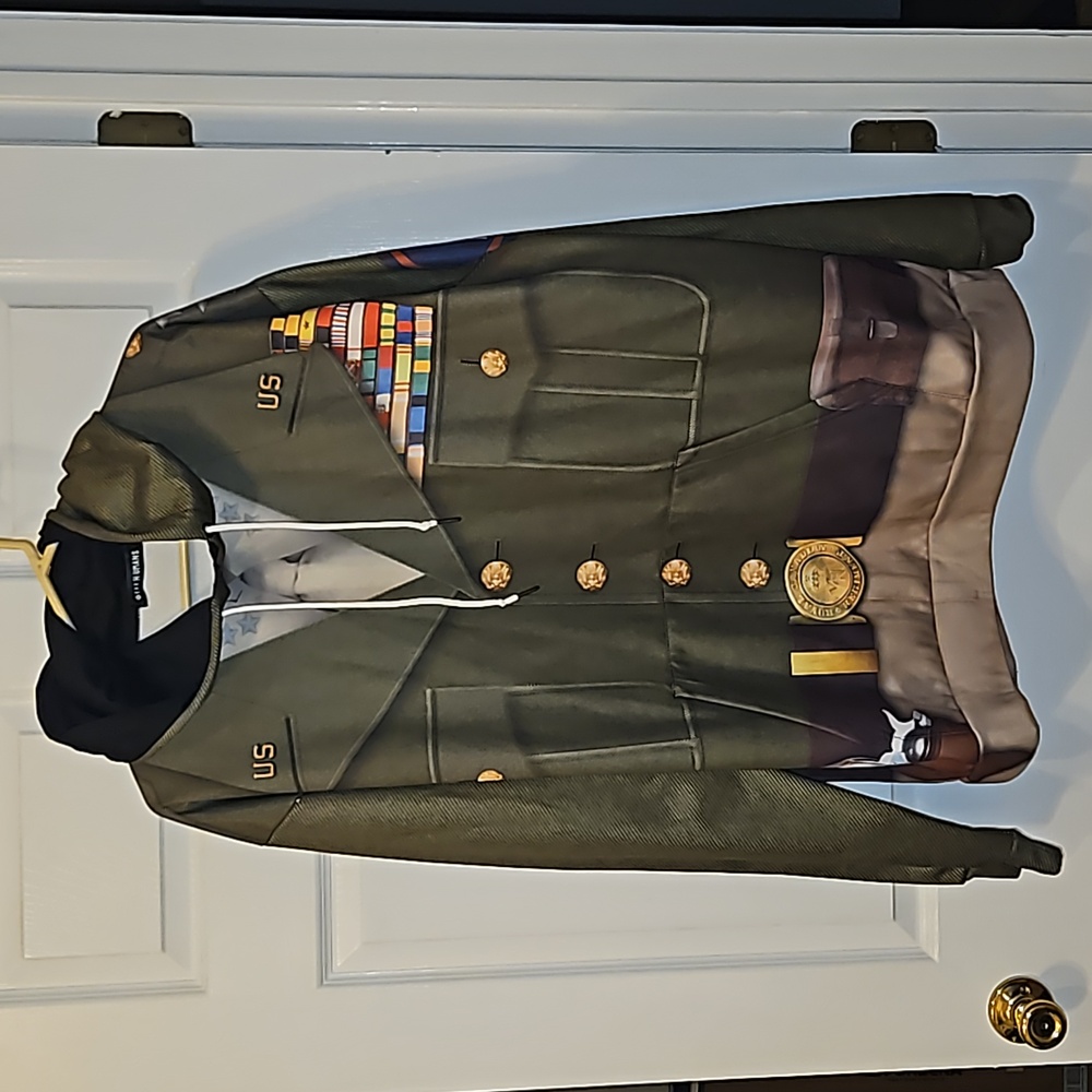 Gearhumans Men's Multi-Colored Military Graphic L/S Hoodie Sweatshirt, Size XL